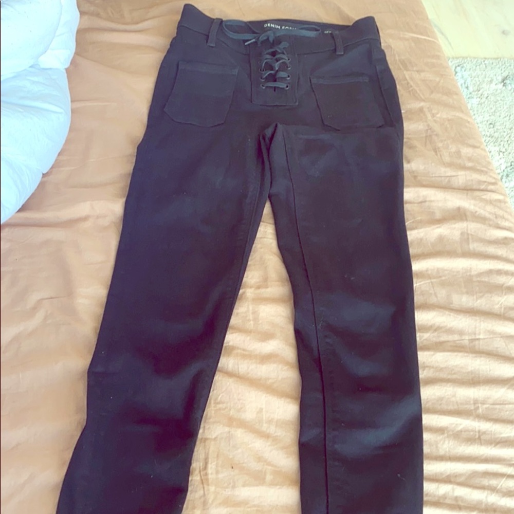 Denim forum nico mid rise skinny crop